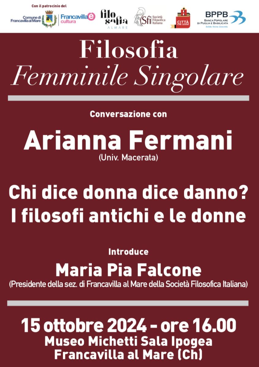 Sezione di Francavilla al Mare - "Filosofia Femminile Singolare"